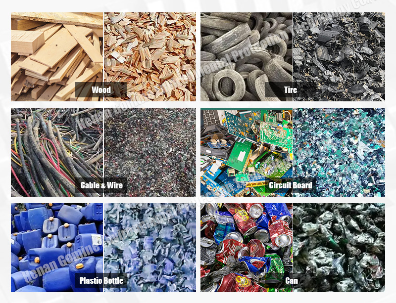 Applications of GM B series mini shredder machine
