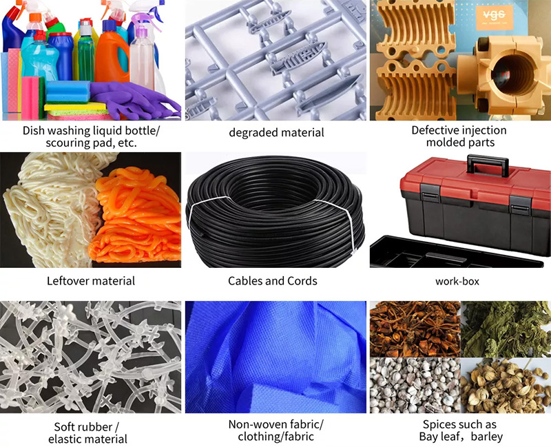 plastic crusher feeding materials