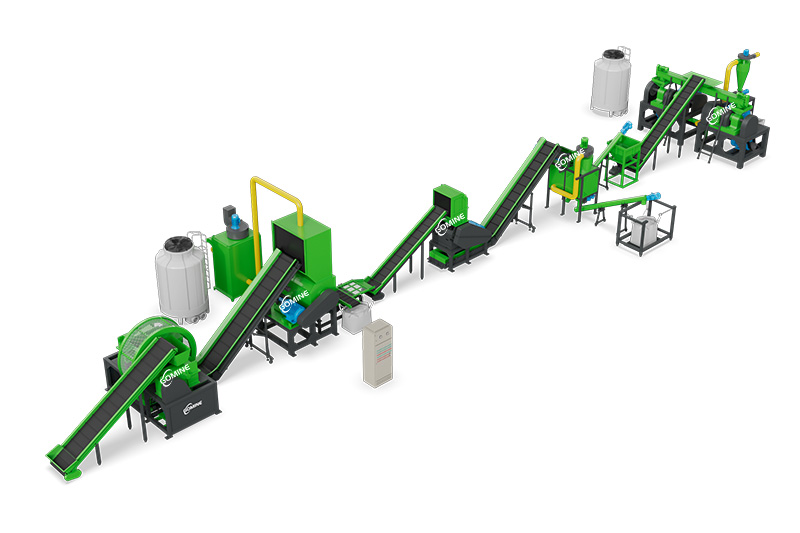 Tire rubber powder production line